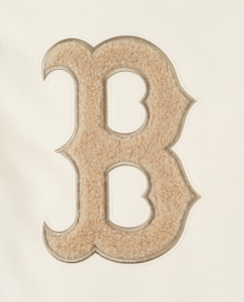 MLB - Áo hoodie tay dài phối zip Fleece Fleece Big Logo