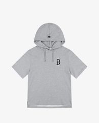 MLB - Áo hoodie tay ngắn phối mũ trùm Mega Logo