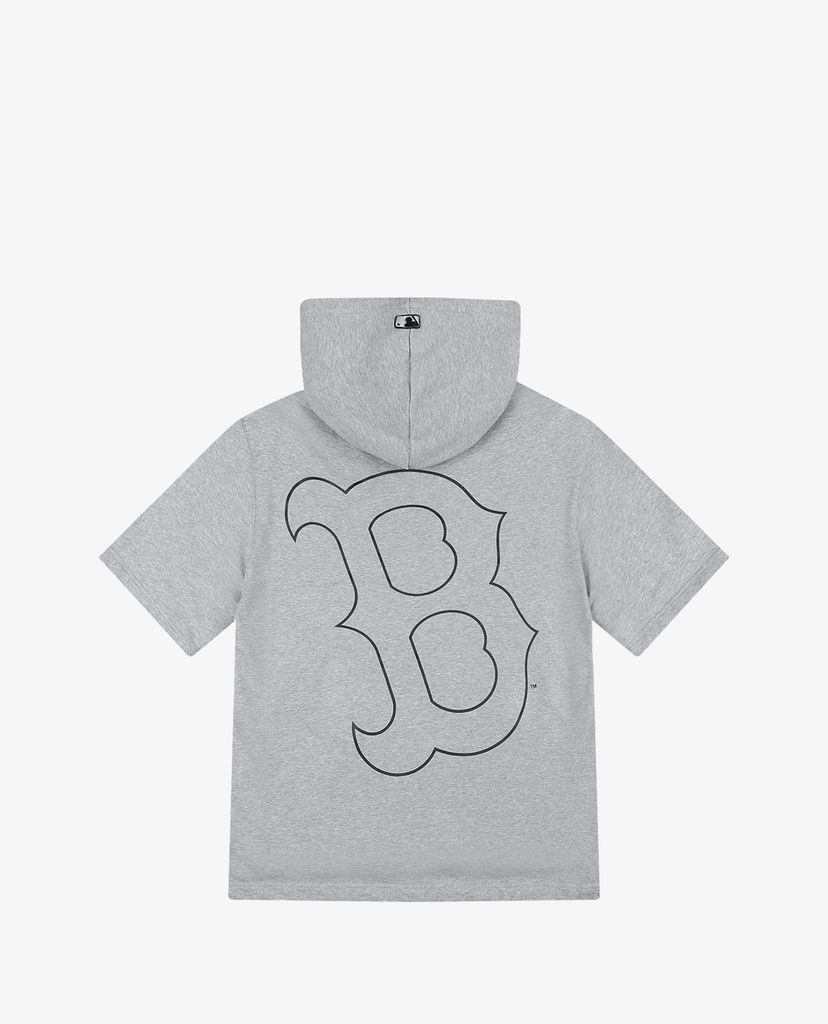 MLB - Áo hoodie tay ngắn phối mũ trùm Mega Logo