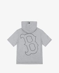MLB - Áo hoodie tay ngắn phối mũ trùm Mega Logo