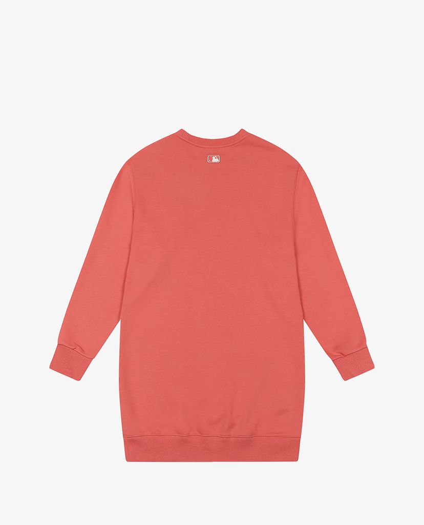 MLB - Đầm mini sweatshirt phom suông tay dài Logo Overfit