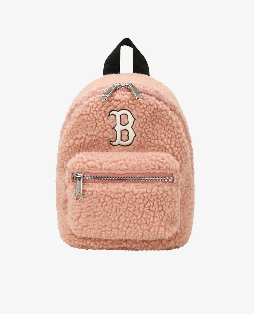 MLB - Balo dáng vuông phối lông Wool Fleece Mini