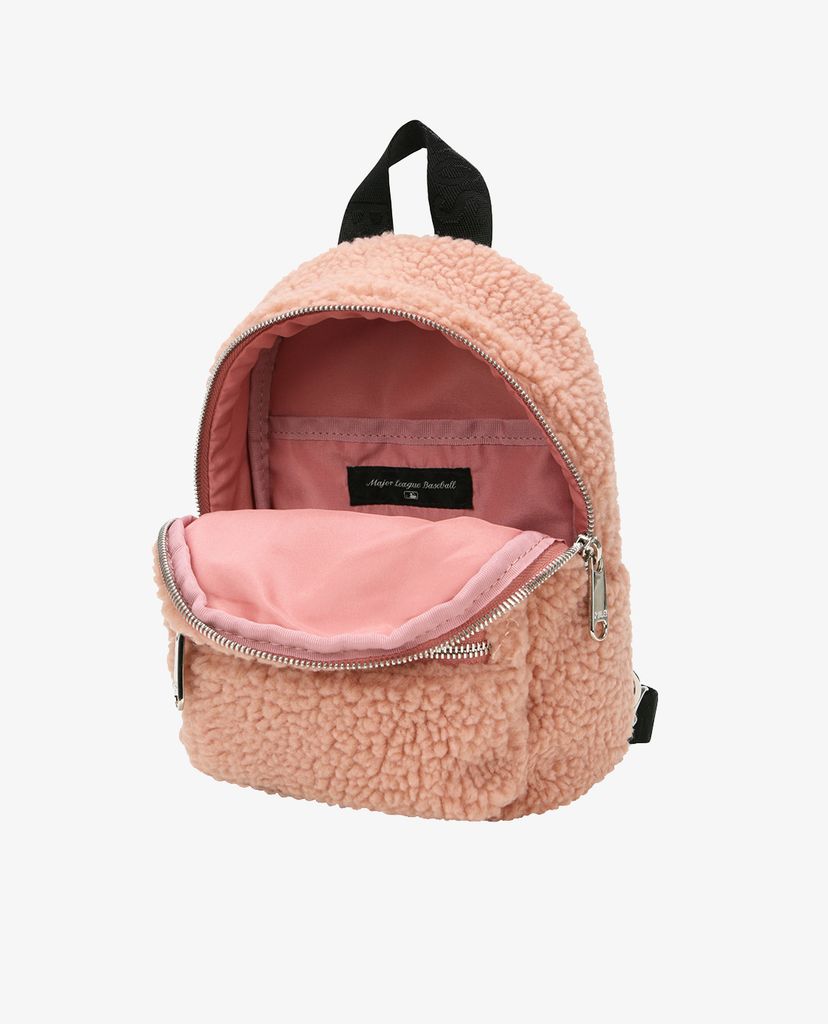 MLB - Balo dáng vuông phối lông Wool Fleece Mini