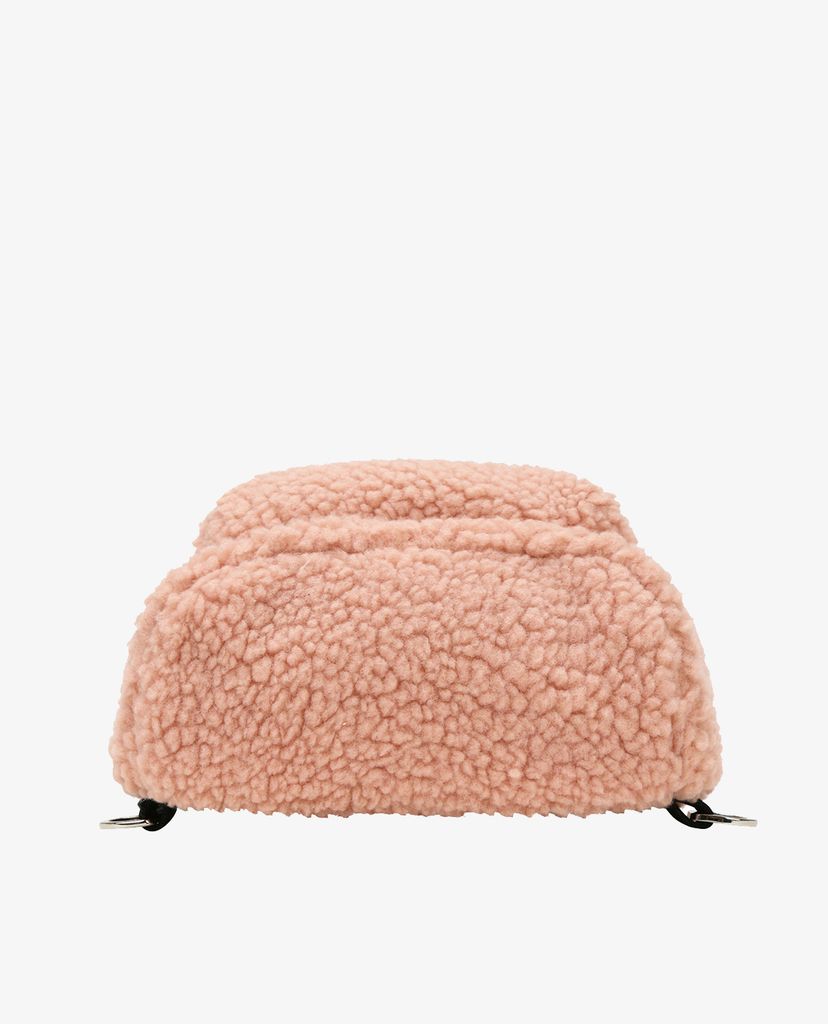 MLB - Balo dáng vuông phối lông Wool Fleece Mini