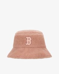 MLB - Nón bucket phối lông Custard Cream