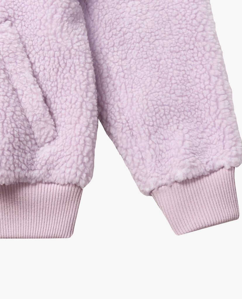 MLB - Áo khoác lông nữ cổ cao tay dài Fleece