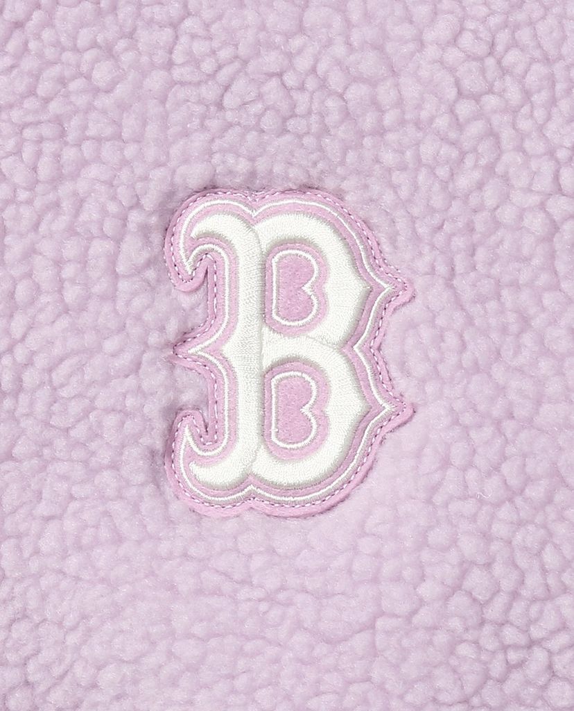 MLB - Áo khoác lông nữ cổ cao tay dài Fleece