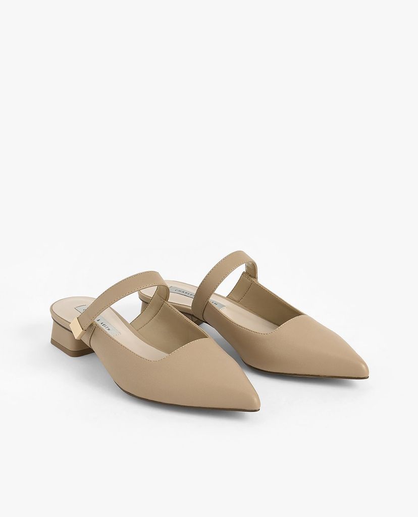 CHARLES & KEITH - Giày mules mũi nhọn Mary Jane