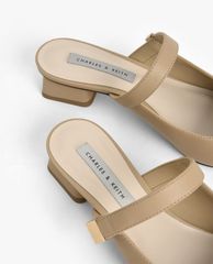 CHARLES & KEITH - Giày mules mũi nhọn Mary Jane
