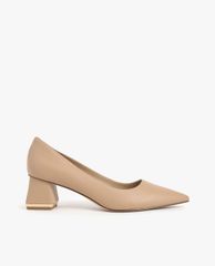 CHARLES & KEITH - Giày cao gót mũi nhọn đế trụ Trapeze Heel Court