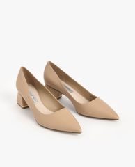 CHARLES & KEITH - Giày cao gót mũi nhọn đế trụ Trapeze Heel Court