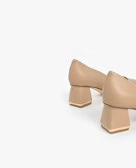 CHARLES & KEITH - Giày cao gót mũi nhọn đế trụ Trapeze Heel Court
