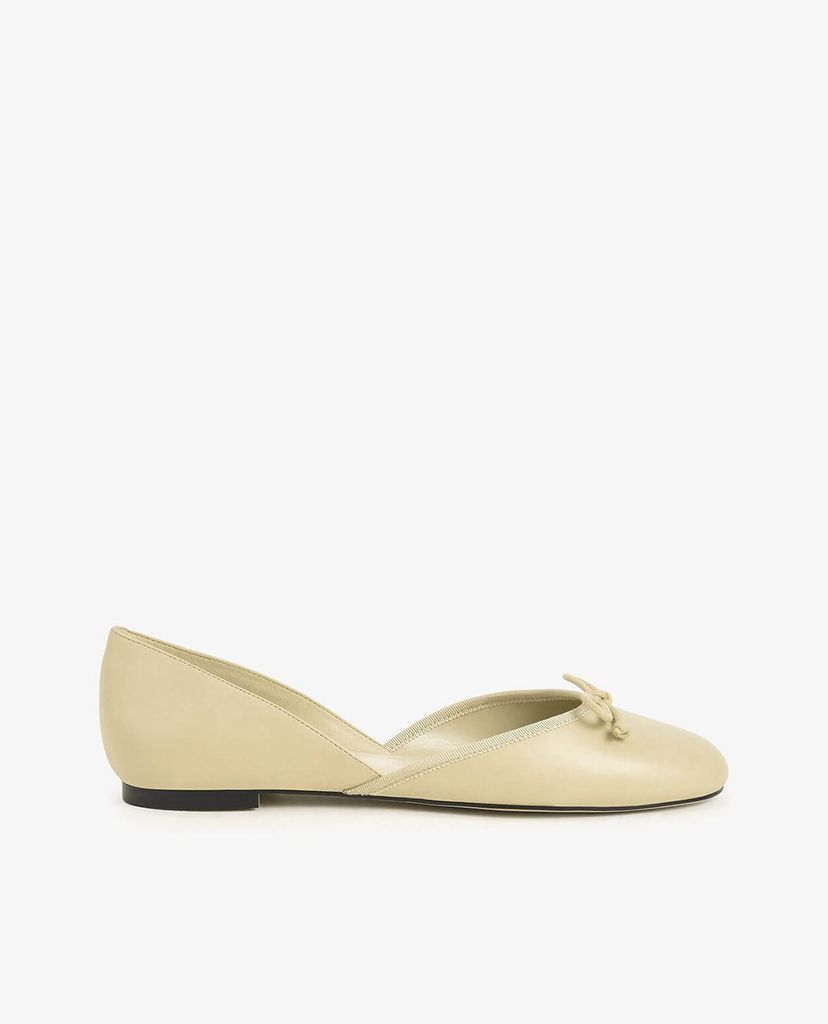 CHARLES & KEITH - Giày búp bê nữ mũi tròn Bow Dorsay
