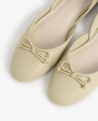 CHARLES & KEITH - Giày búp bê nữ mũi tròn Bow Dorsay
