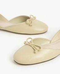 CHARLES & KEITH - Giày búp bê nữ mũi tròn Bow Dorsay