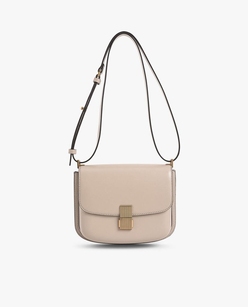CHARLES & KEITH - Túi đeo vai nữ chữ nhật Metallic Push Lock