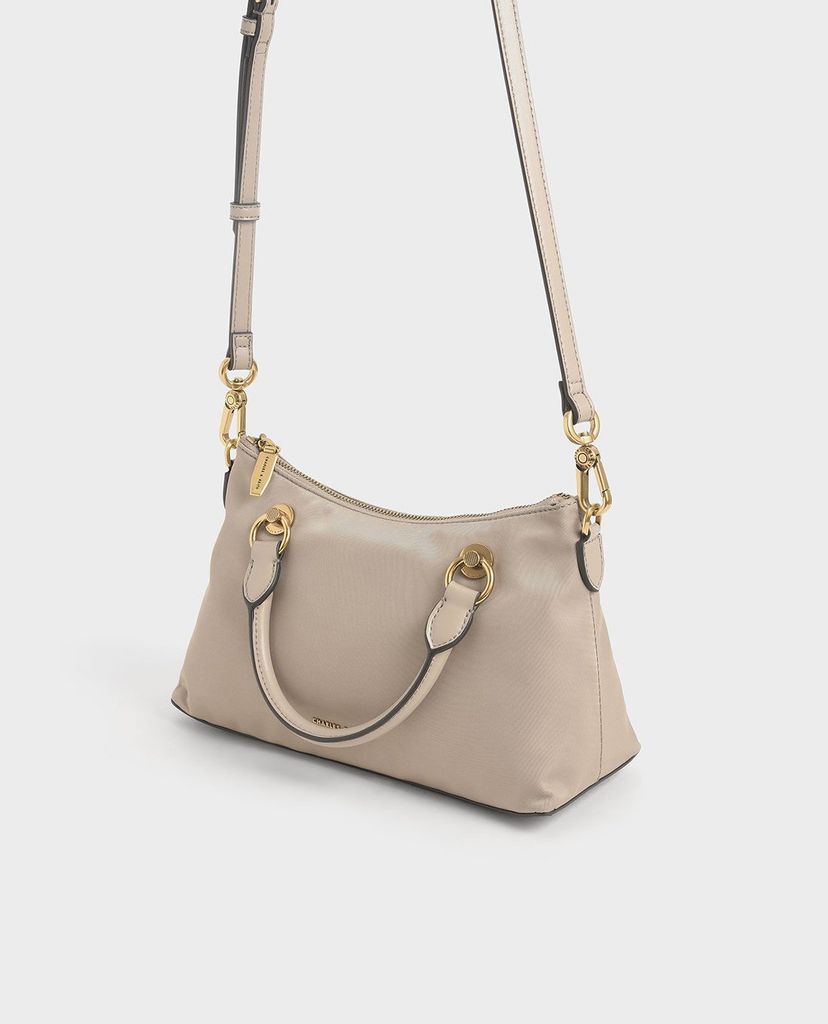 CHARLES & KEITH - Túi đeo vai nữ chữ nhật Double Handle