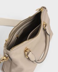 CHARLES & KEITH - Túi đeo vai nữ chữ nhật Double Handle