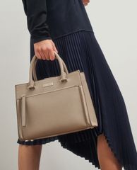 CHARLES & KEITH - Túi xách nữ chữ nhật Double Handle Front Zip Tote