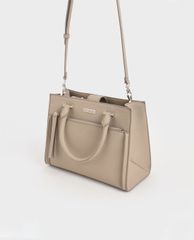 CHARLES & KEITH - Túi xách nữ chữ nhật Double Handle Front Zip Tote