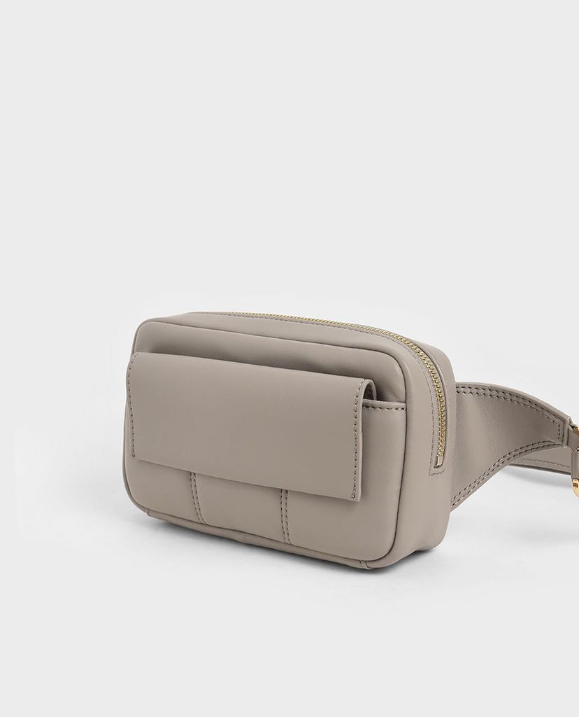 CHARLES & KEITH - Túi đeo chéo chữ nhật Quilted Rectangular