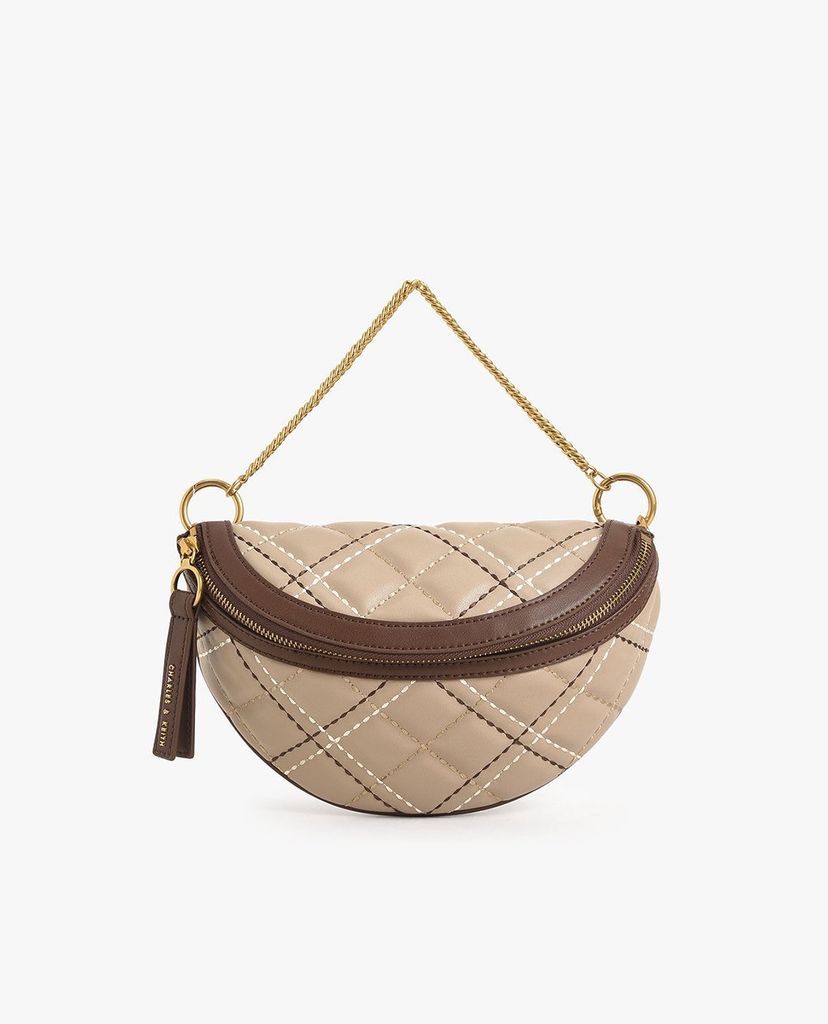CHARLES & KEITH - Túi đeo chéo nữ hình bán nguyệt Half Moon