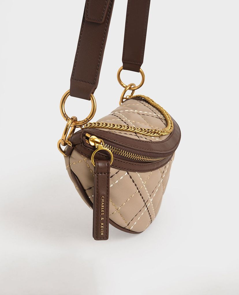CHARLES & KEITH - Túi đeo chéo nữ hình bán nguyệt Half Moon