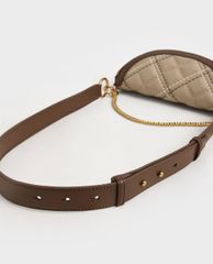 CHARLES & KEITH - Túi đeo chéo nữ hình bán nguyệt Half Moon