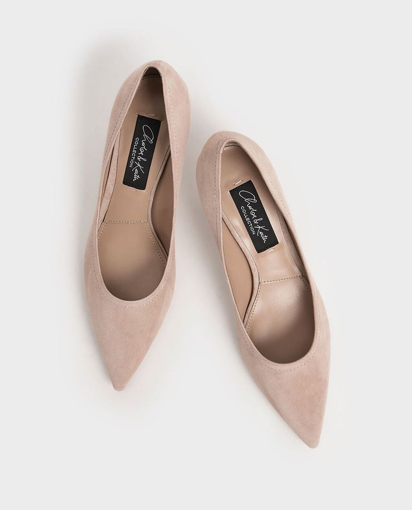 CHARLES & KEITH - Giày cao gót mũi nhọn Embellished Kitten