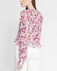 GIGI - Áo kiểu nữ tay dài phom suông Ruffles Shoulder Tied