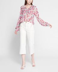 GIGI - Áo kiểu nữ tay dài phom suông Ruffles Shoulder Tied