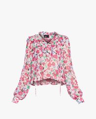 GIGI - Áo kiểu nữ tay dài phom suông Ruffles Shoulder Tied