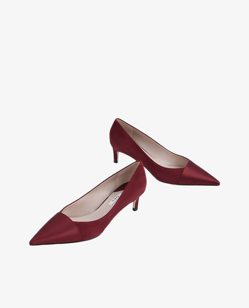PEDRO - Giày cao gót mũi nhọn Leather Cap Toe