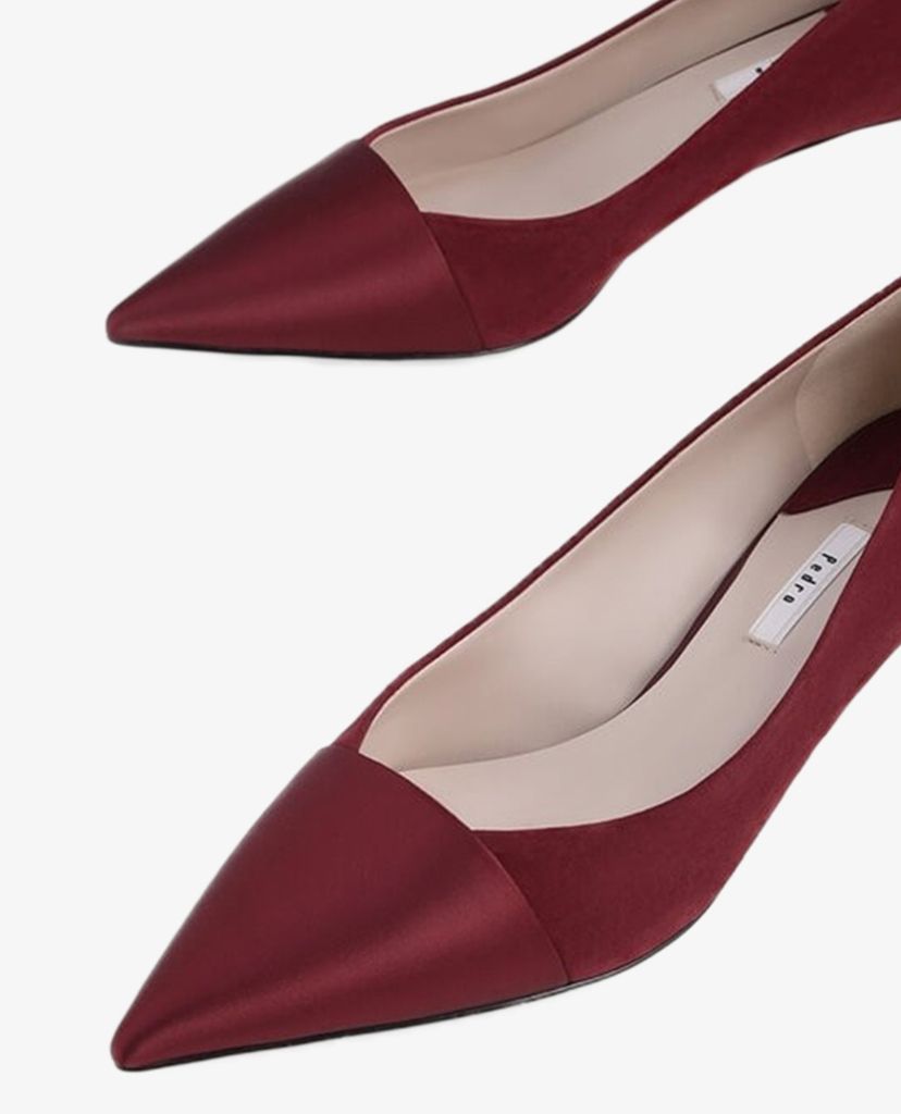 PEDRO - Giày cao gót mũi nhọn Leather Cap Toe