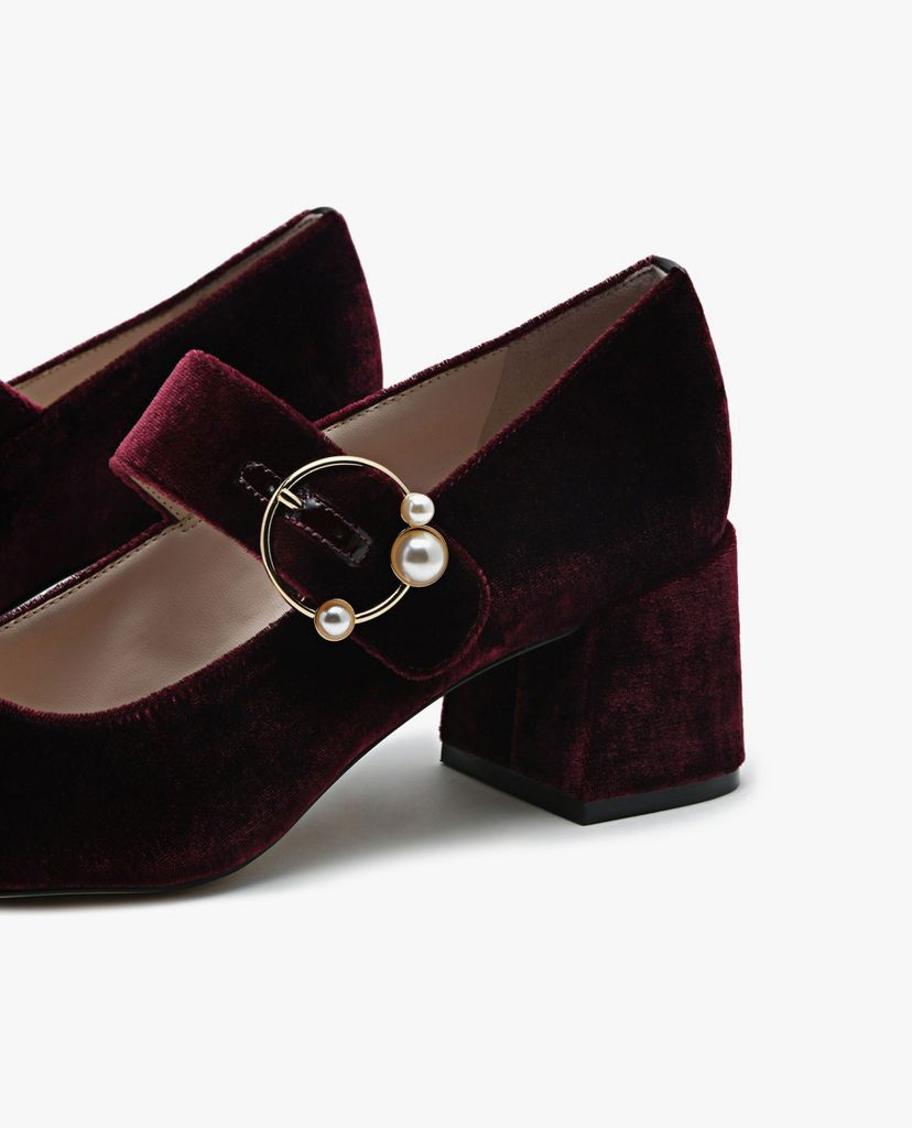 PEDRO - Giày sandals cao gót mũi tròn phối quai ngang thời trang