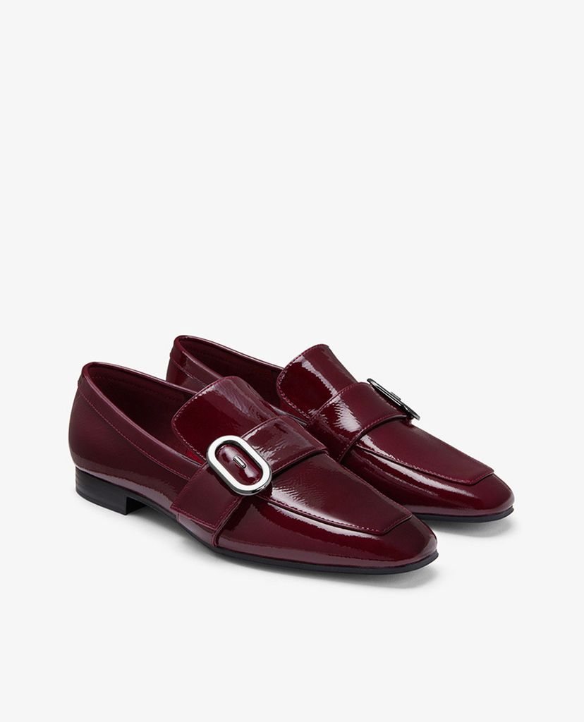 PEDRO - Giày đế bệt nữ mũi nhọn Buckle Square Toe Patent