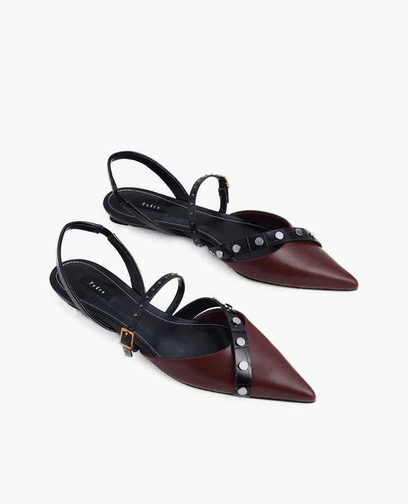 Giày sandals nữ mũi nhọn Asymmetric Mirror