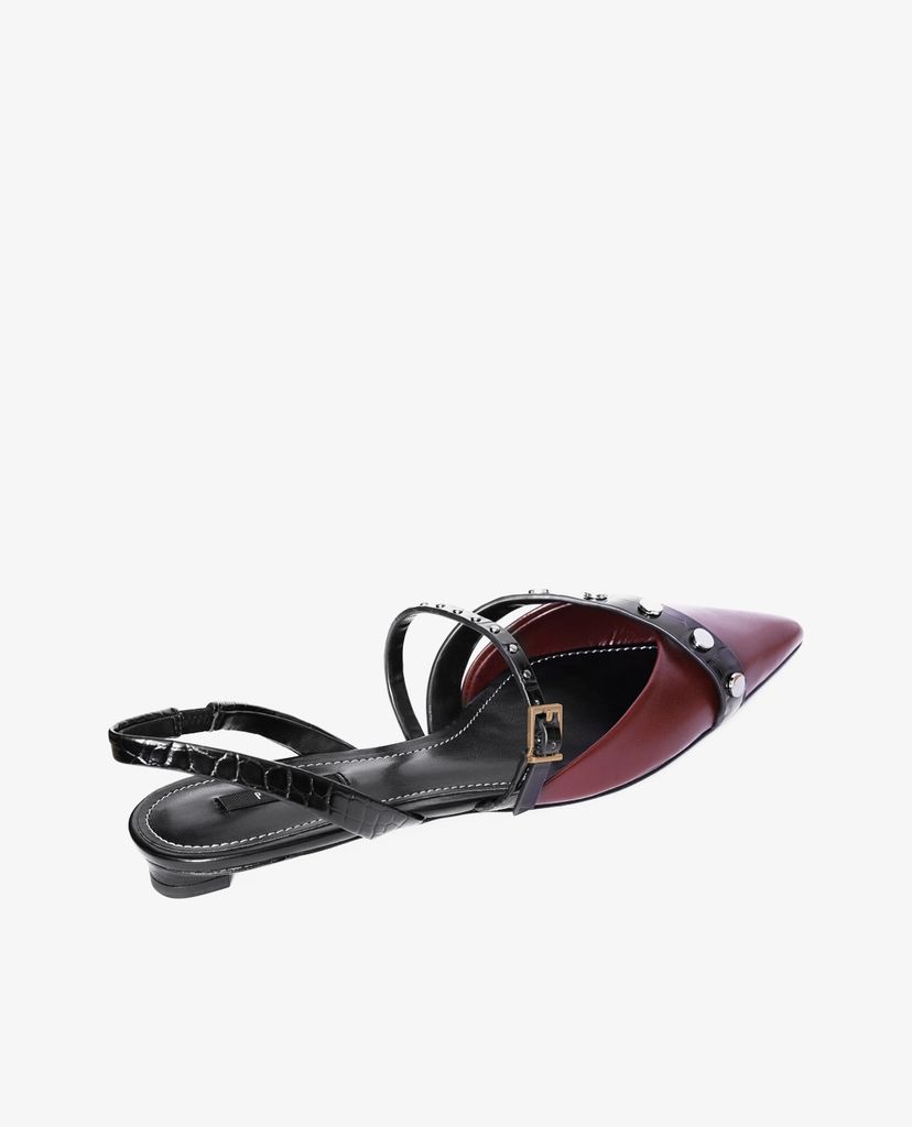 Giày sandals nữ mũi nhọn Asymmetric Mirror