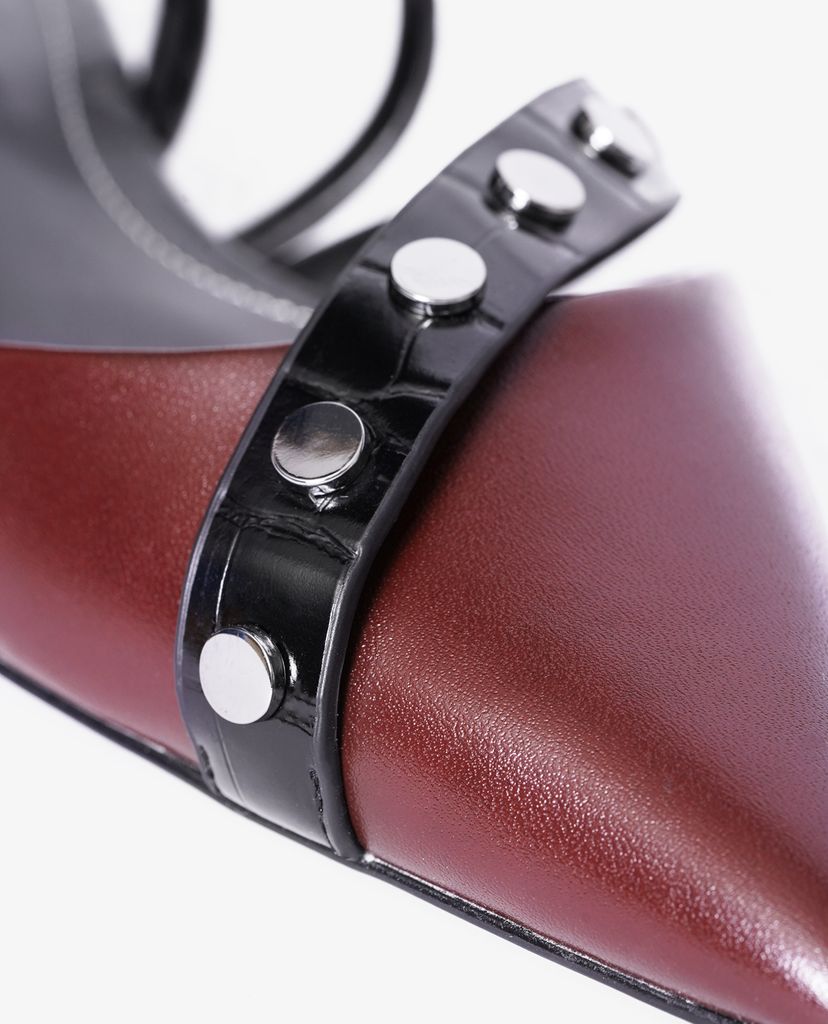 Giày sandals nữ mũi nhọn Asymmetric Mirror
