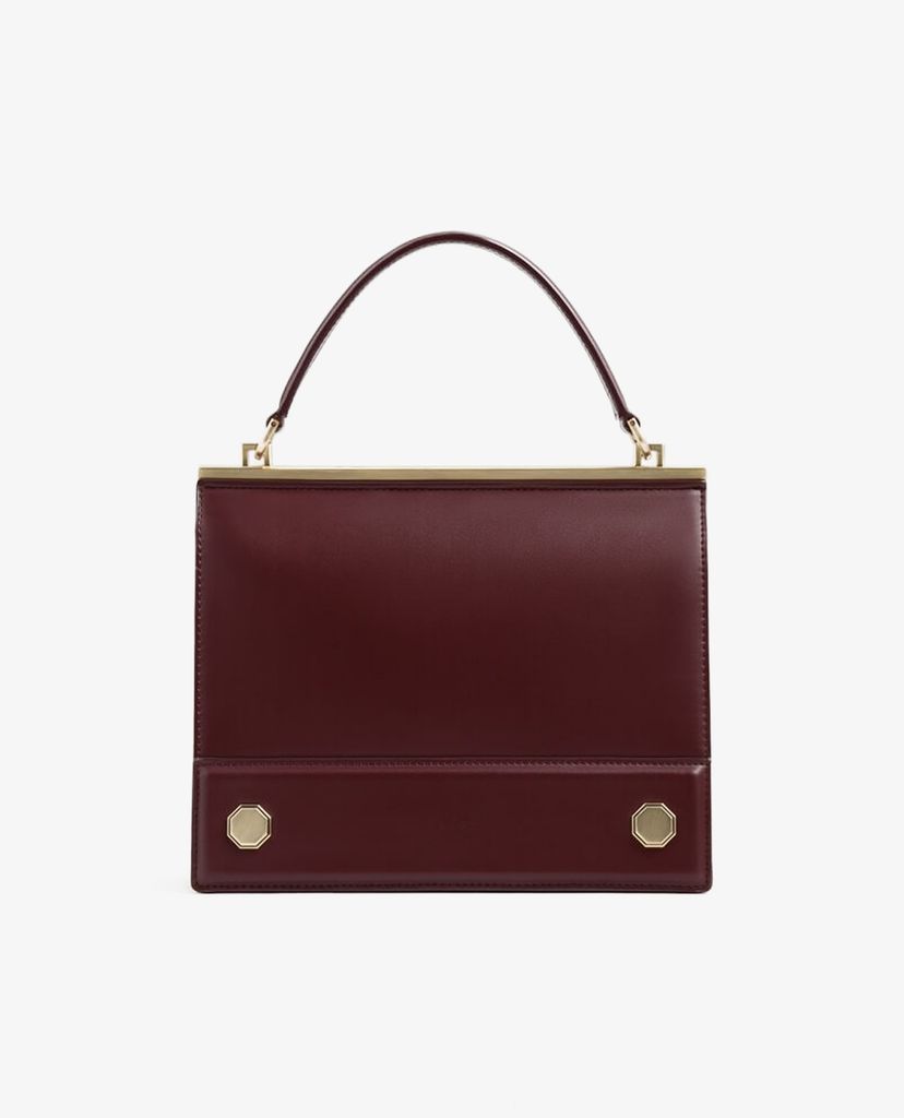 Túi xách tay nữ hình vuông Top Handle Structured