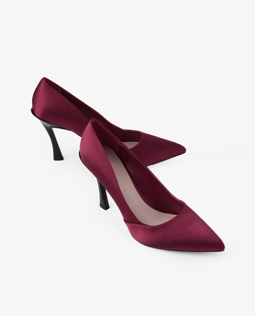 PEDRO - Giày cao gót mũi nhọn Satin Pumps In Curved