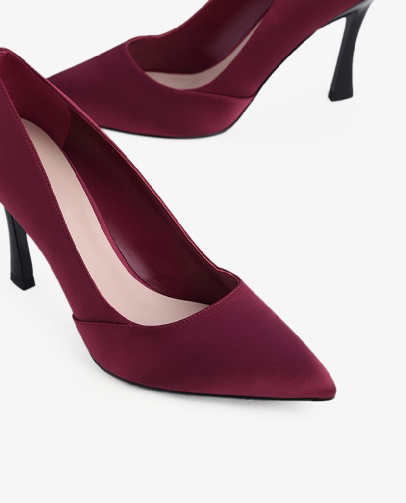 PEDRO - Giày cao gót mũi nhọn Satin Pumps In Curved