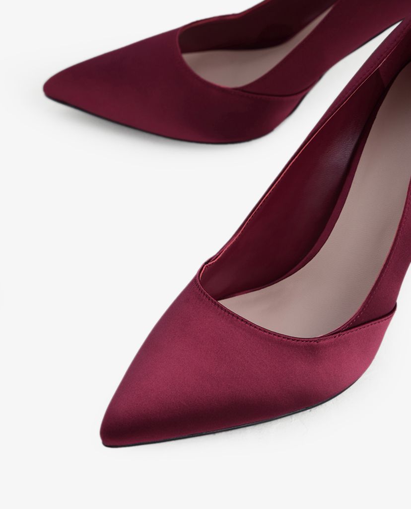 PEDRO - Giày cao gót mũi nhọn Satin Pumps In Curved
