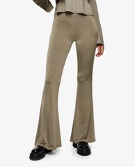 TOPSHOP - Quần kiểu nữ ống loe Khaki Slinky Flare