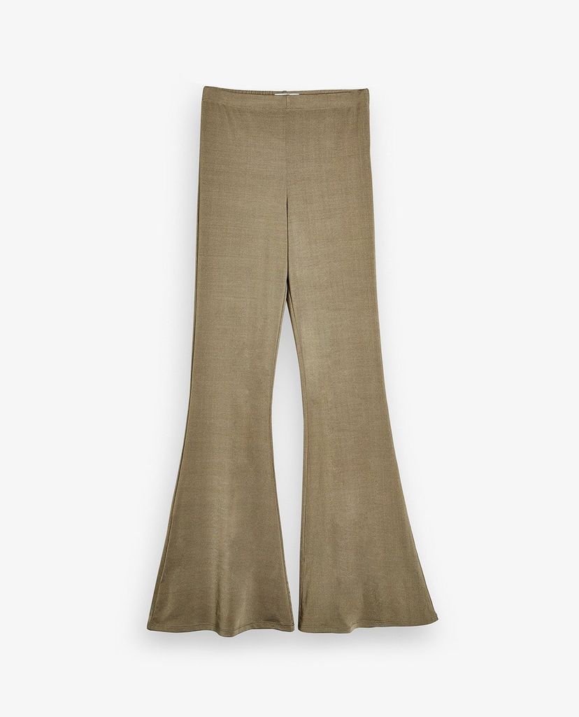 TOPSHOP - Quần kiểu nữ ống loe Khaki Slinky Flare