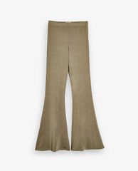 TOPSHOP - Quần kiểu nữ ống loe Khaki Slinky Flare