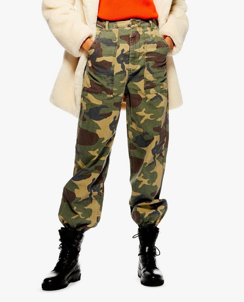 TOPSHOP - Quần kiểu nữ Camouflage Cuffed Utility Cargo