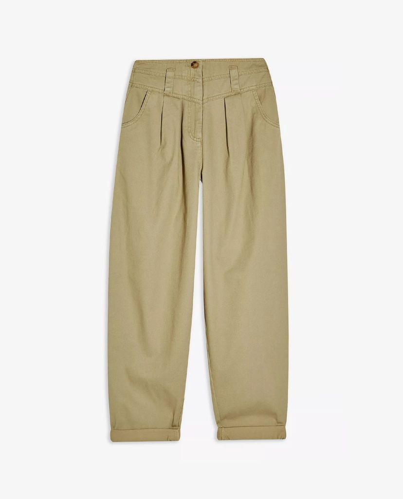 TOPSHOP - Quần khaki nữ ống rộng Khaki Tapered