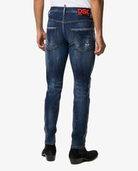 DSQUARED2 - Quần jeans nam rách gối Distressed Patchwork Slim Fit