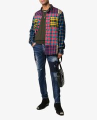 DSQUARED2 - Quần jeans nam rách gối Distressed Patchwork Slim Fit